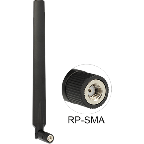 Antenne omni. 2.4Ghz 4dBi / 5Ghz 7dBi RP-SMA 360° 88899